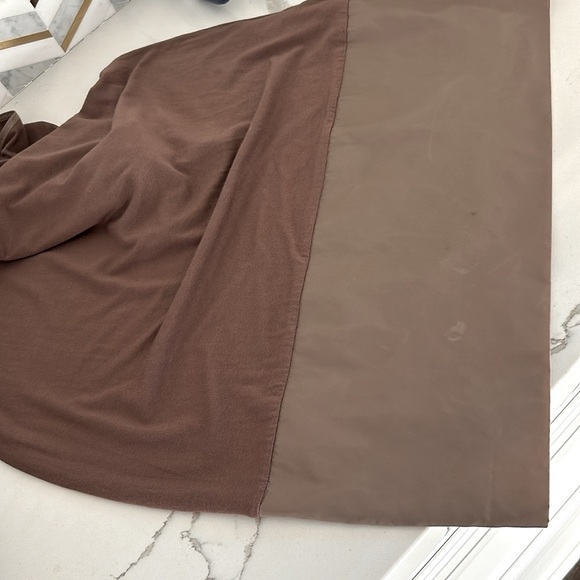 S MAX MARA Sleeveless Knit Dress SMALL Satin brown taupe color Easy Living Brown - Picture 15 of 16